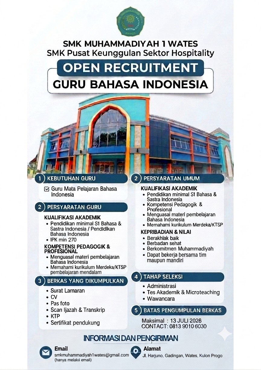 LOWONGAN KERJA GURU BAHASA INDONESIA