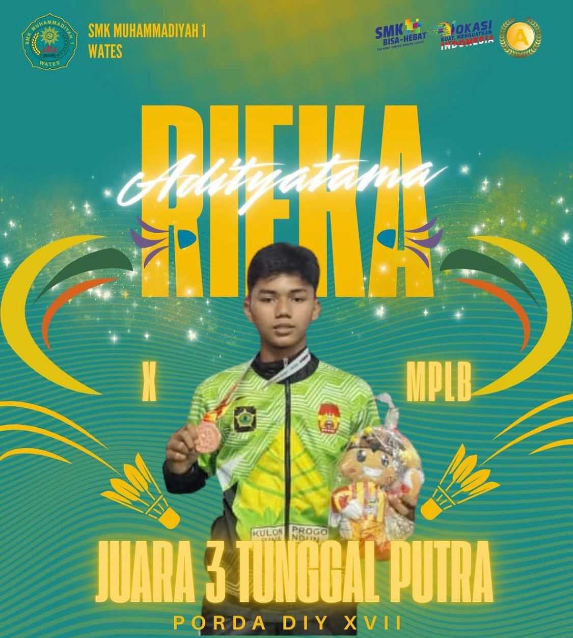 JUARA 3 BULU TANGKIS TUNGGAL PUTRA