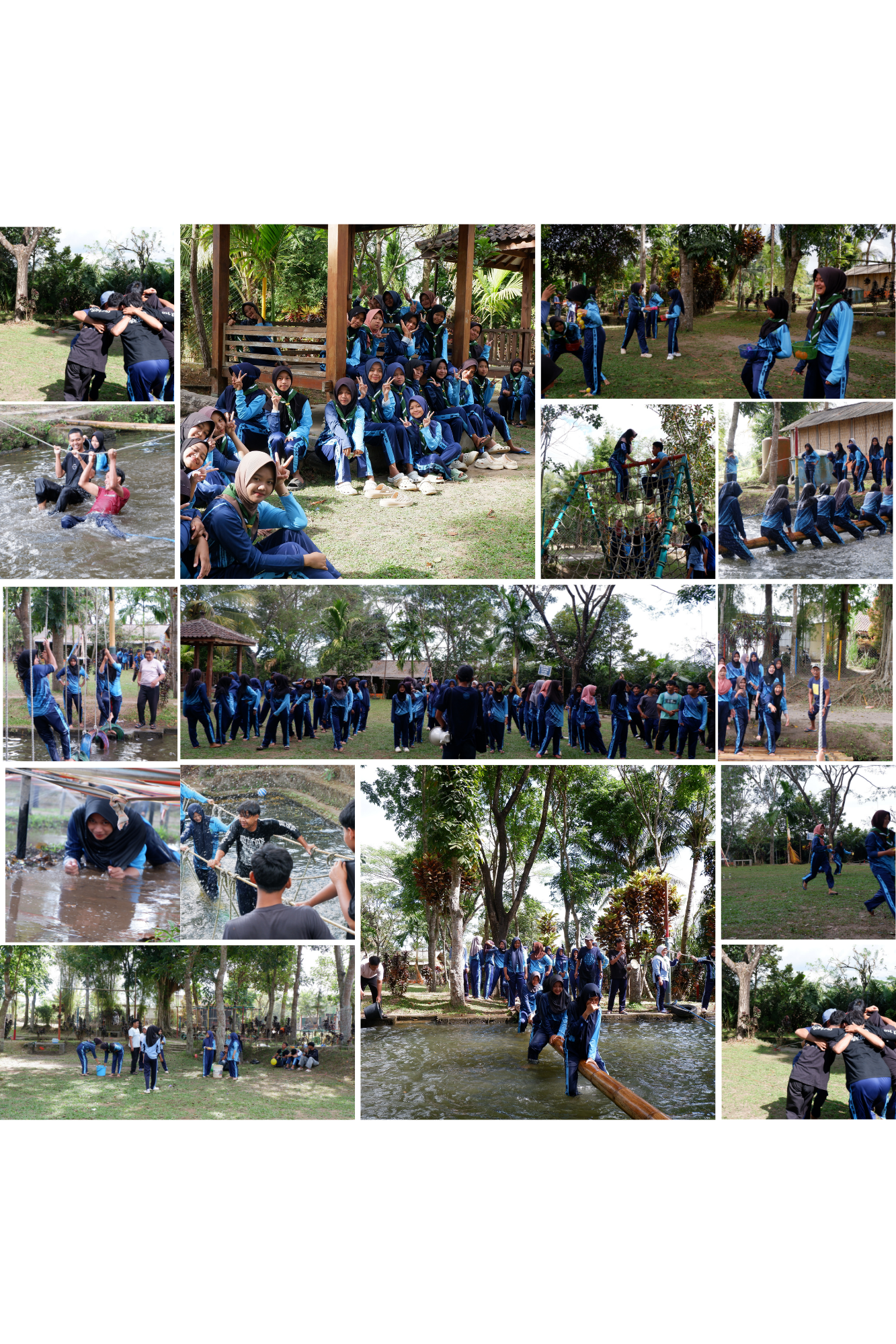 Kekompakan dan Semangat Kebersamaan Menguat dalam Kegiatan Outbound Kemah Pandu Hizbul Wathan SMK Muhammadiyah 1 Wates